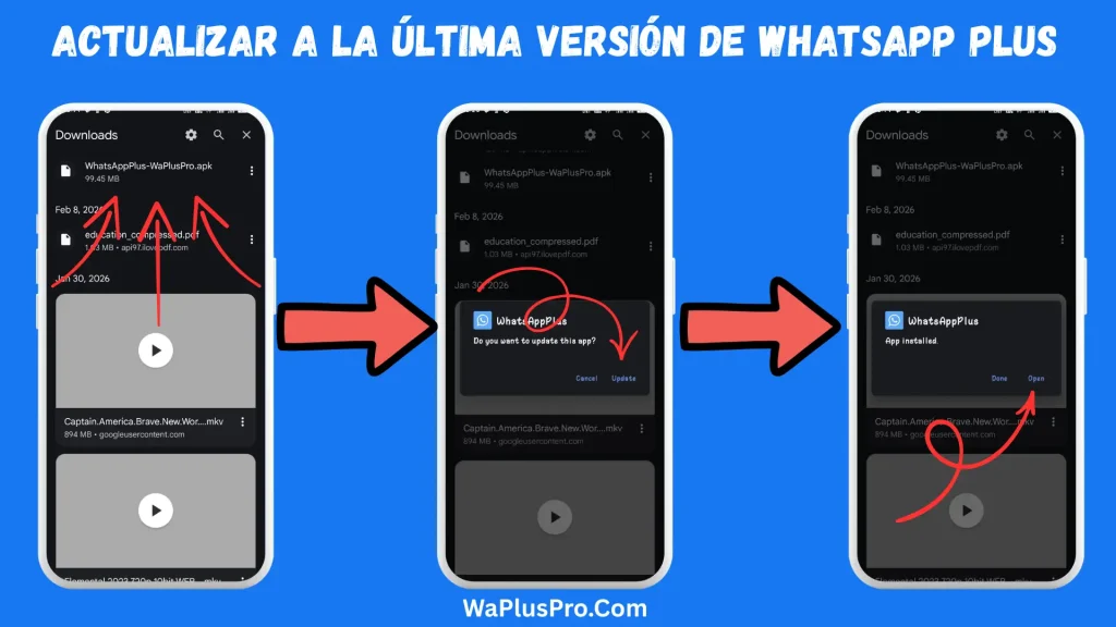 actualizar a la ultima versión de whatsapp plus