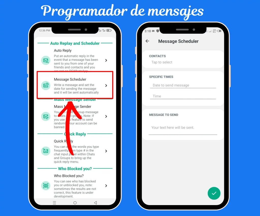 programador de mensajes